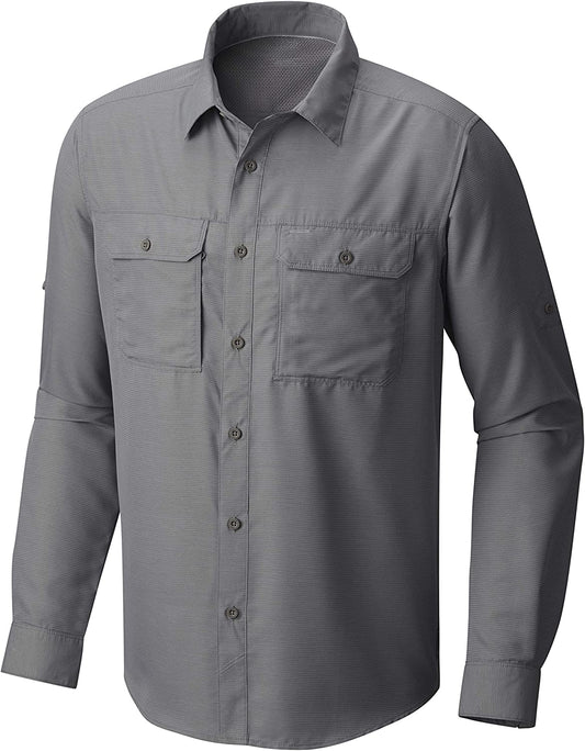 Mountain Hardwear Men's Canyon Long Sleeve Shirt (Color: Manta Grey)