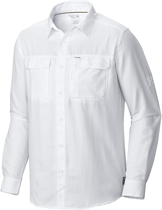 Mountain Hardwear Men's Canyon Long Sleeve Shirt (Color: White)