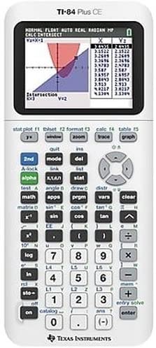 Texas Instruments TI-84 Plus CE Color Graphing Calculator, 7.5 Inch, White