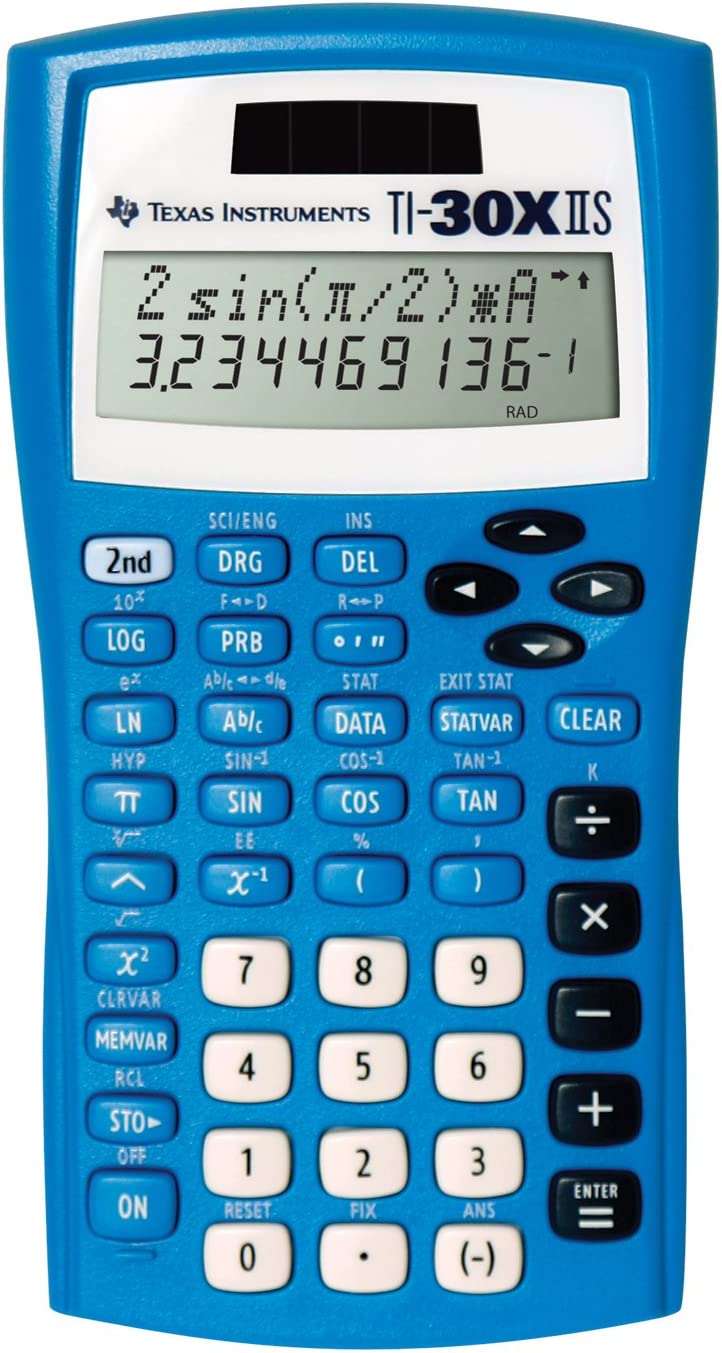 Texas Instruments TI-30XIIS Scientific Calculator, Blue