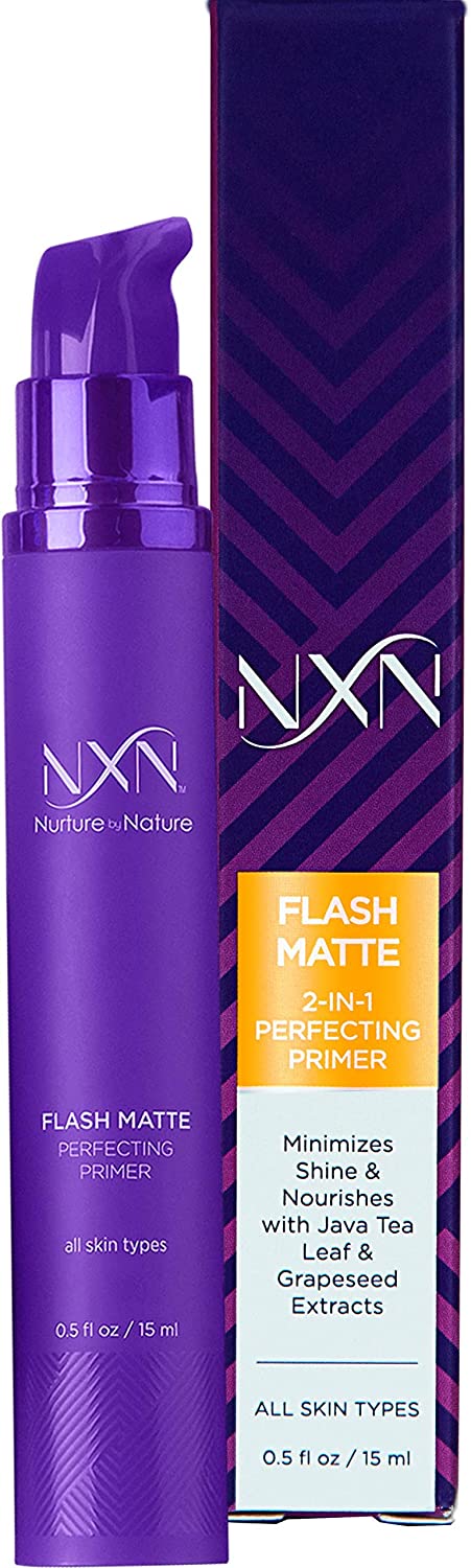 NxN 2-in-1 Matte Primer with Java Tea Leaf & Grapeseed to Nourish Skin & Minimize Pores for All Skin Types O.5 FL Oz