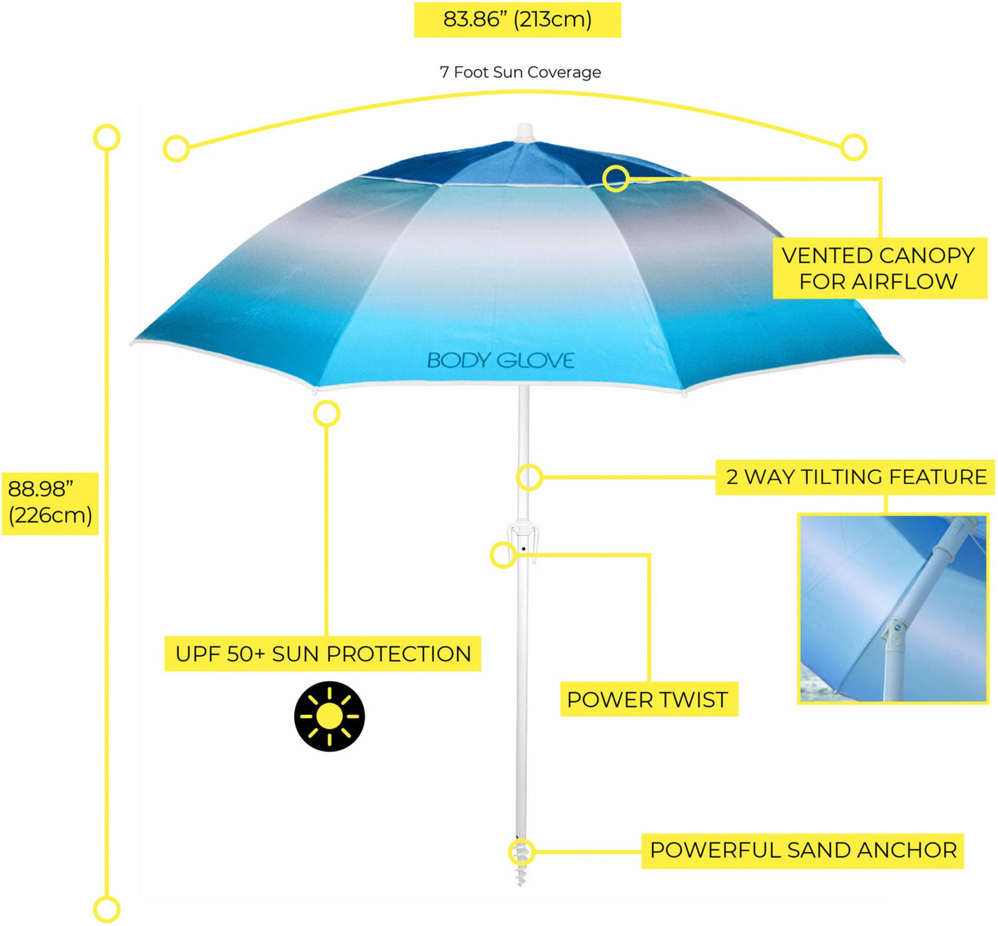 Body Glove Beach Umbrella