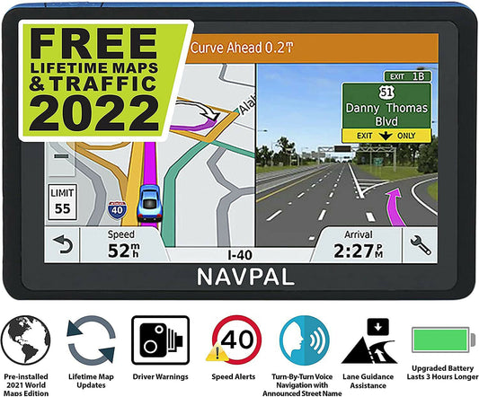 NAVPAL SLIM GPS SAT NAV (7 INCH) UK EUROPE EDITION 2022